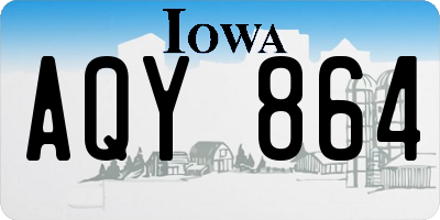 IA license plate AQY864