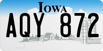 IA license plate AQY872