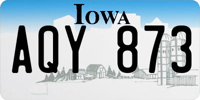 IA license plate AQY873