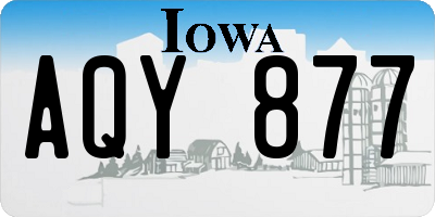 IA license plate AQY877