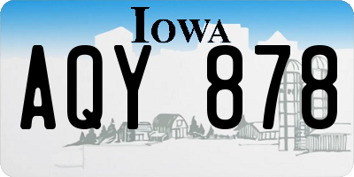 IA license plate AQY878