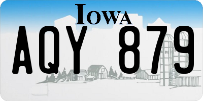 IA license plate AQY879