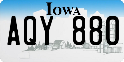 IA license plate AQY880