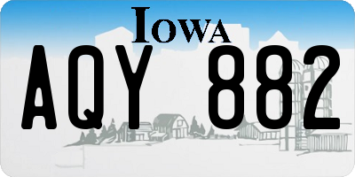 IA license plate AQY882