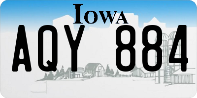 IA license plate AQY884