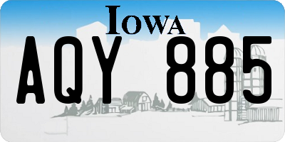 IA license plate AQY885