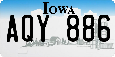 IA license plate AQY886