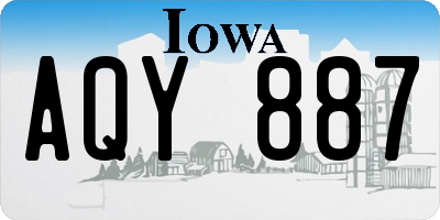 IA license plate AQY887