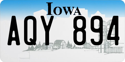 IA license plate AQY894