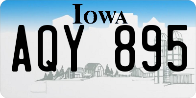 IA license plate AQY895