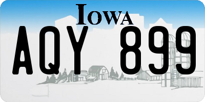 IA license plate AQY899