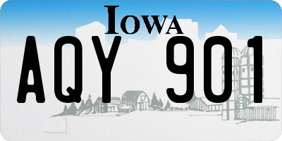 IA license plate AQY901