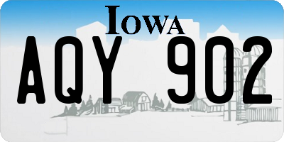 IA license plate AQY902