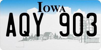 IA license plate AQY903