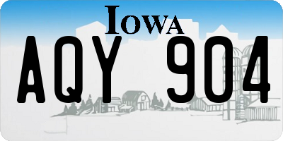 IA license plate AQY904