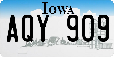 IA license plate AQY909