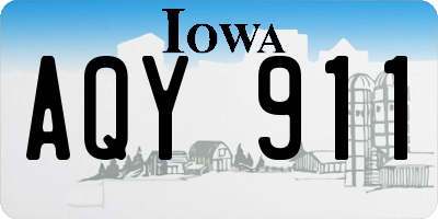 IA license plate AQY911