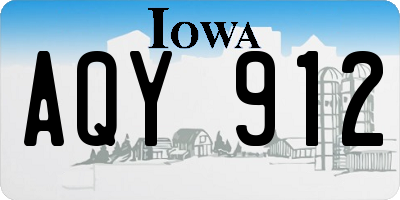 IA license plate AQY912