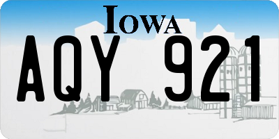 IA license plate AQY921