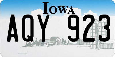 IA license plate AQY923