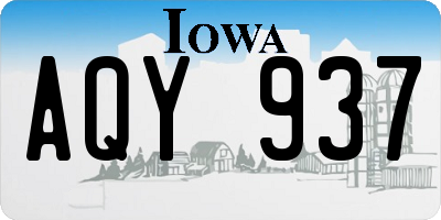 IA license plate AQY937