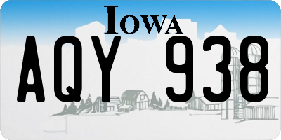 IA license plate AQY938