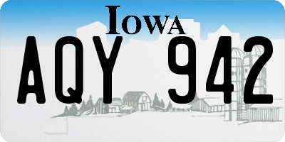 IA license plate AQY942