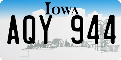 IA license plate AQY944