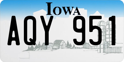 IA license plate AQY951