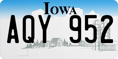 IA license plate AQY952