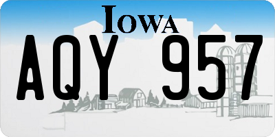 IA license plate AQY957