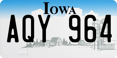 IA license plate AQY964