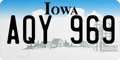 IA license plate AQY969