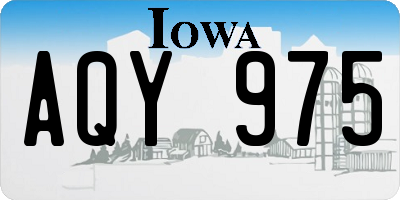 IA license plate AQY975