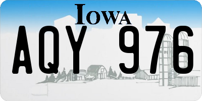 IA license plate AQY976