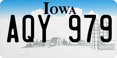 IA license plate AQY979