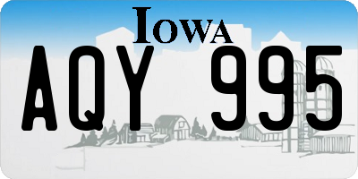 IA license plate AQY995