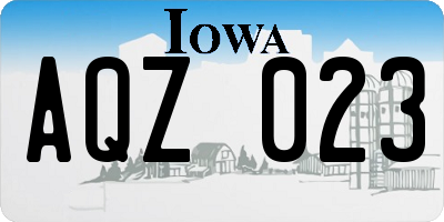 IA license plate AQZ023