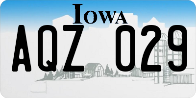 IA license plate AQZ029