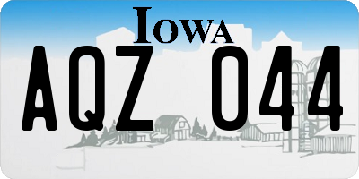 IA license plate AQZ044