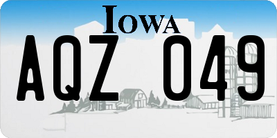 IA license plate AQZ049