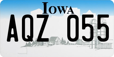 IA license plate AQZ055