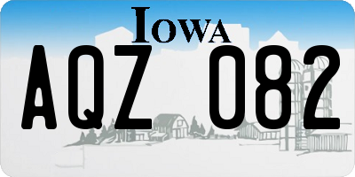 IA license plate AQZ082