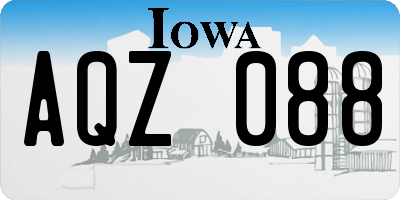 IA license plate AQZ088