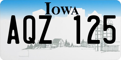 IA license plate AQZ125