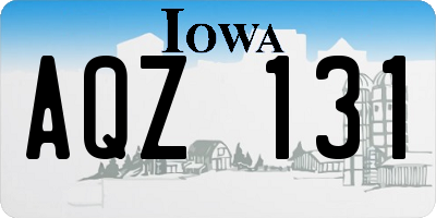 IA license plate AQZ131