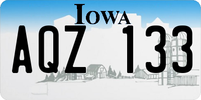 IA license plate AQZ133