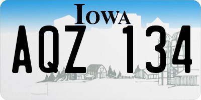 IA license plate AQZ134