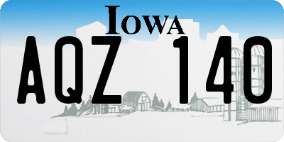 IA license plate AQZ140