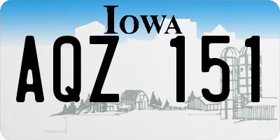 IA license plate AQZ151